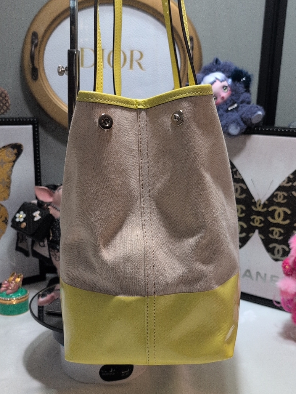 Kate Spade STREET Side Snap Canvas And Leather Small Tote - Picture 5 of 14